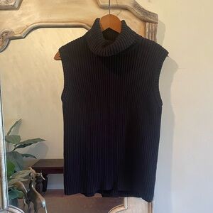 Jones New York Ribbed Turtleneck ~ Black